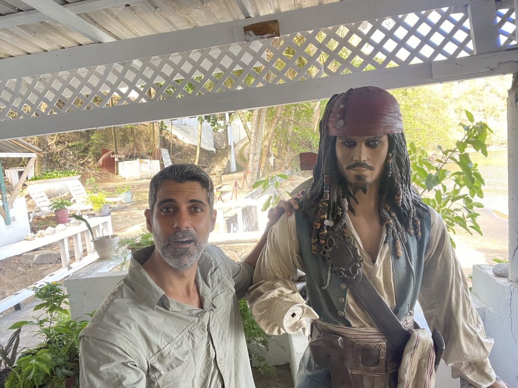 Me and Jack Sparrow's figure in St. Vincent